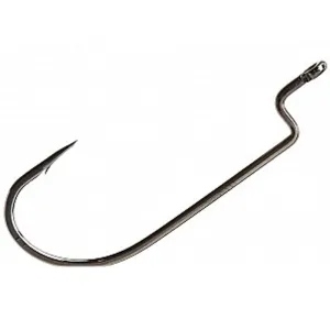 Owner Worm Hook-Black Chrome