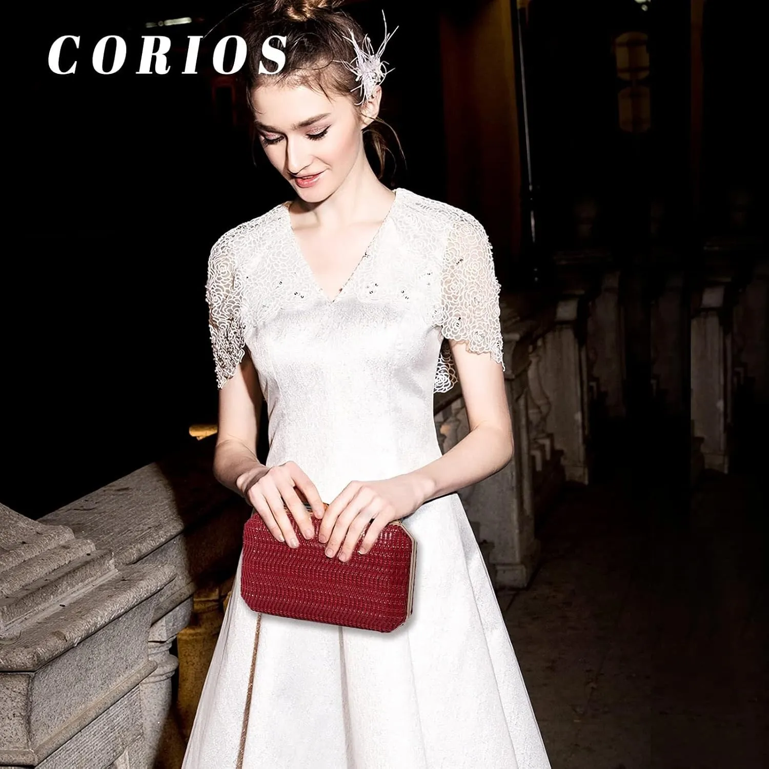 PU Leather Crossbody Bag for Women Shoulder Small Evening Elegant Clutch Bridal Wedding Purse Handbag