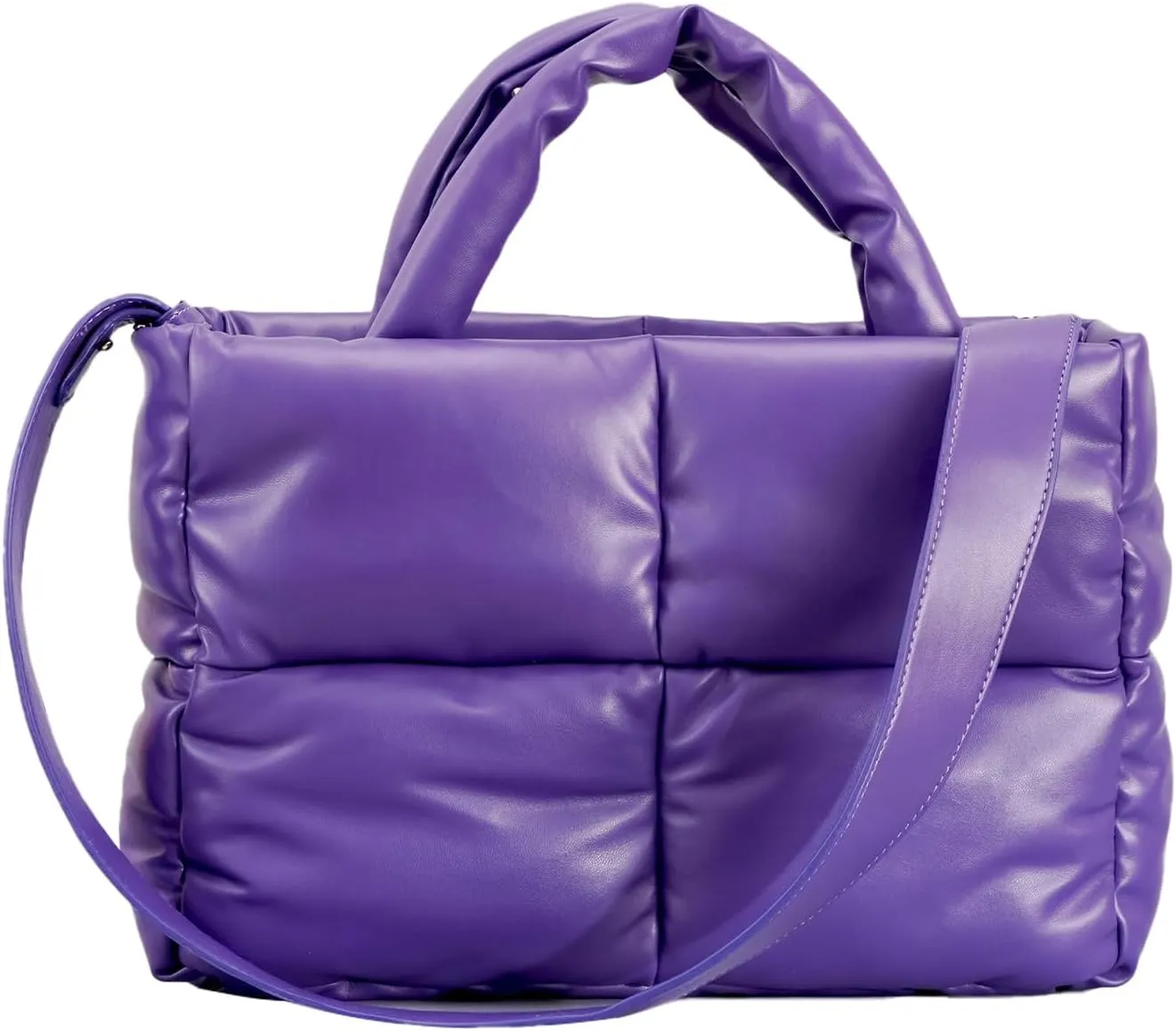 Puffy Tote Bag, Puffer Crossbody Bags for Women Light Winter Down Cotton Padded Quilted Tote Bag Shoulder Handbag