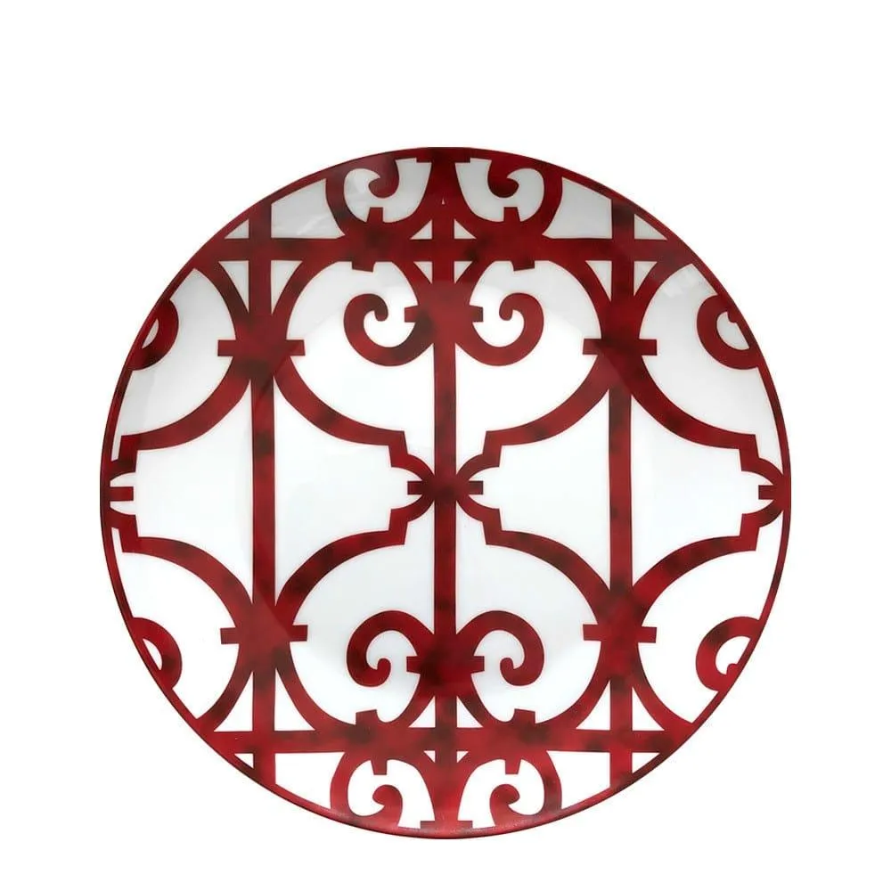 Red Pattern Ceramic Plate