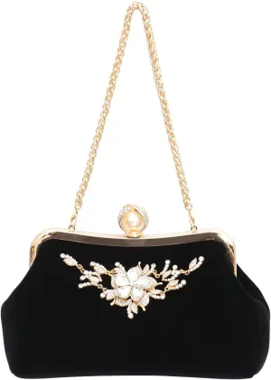 Rhinestone Evening Bag for Women Elegant Handbag with Shoulder Chain Versatile Clutch Purse for Parties and Weddings Chic Design for Special Occasions