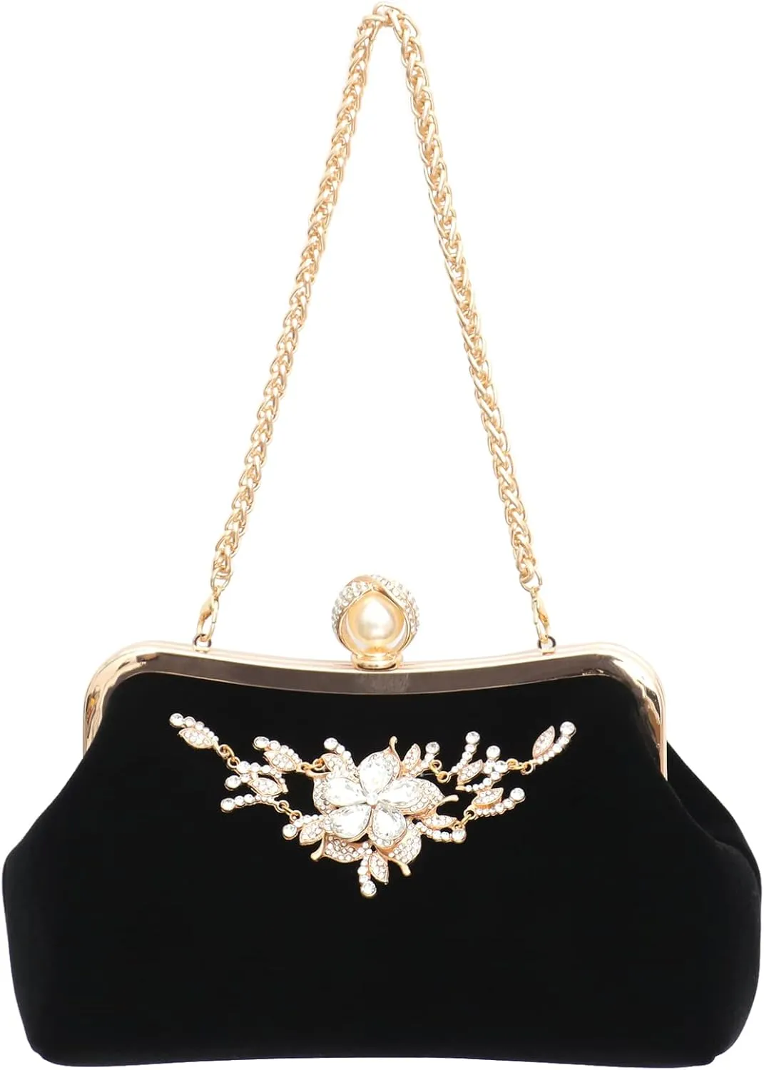 Rhinestone Evening Bag for Women Elegant Handbag with Shoulder Chain Versatile Clutch Purse for Parties and Weddings Chic Design for Special Occasions