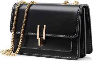 RTGGSEL Elegant Crossbody Shoulder Evening Bag for Women Leather Clutch Handbags Chain Strap Small Satchel Purse