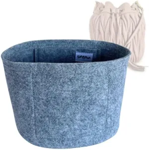 SAMORGA (MU-Matelasse-Bucket-R Bag Organizer for Matelasse Leather Bucket : Raw-Edge 2mm Light Gray