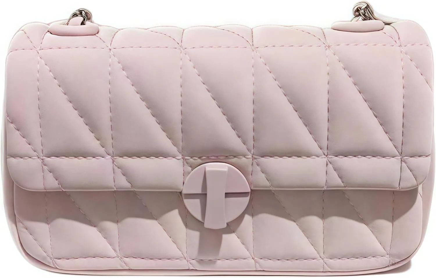 Satchel Crossbody Bags for Women, Vegan Leather Elegant Shoulder Handbag Fashion Underarm Clutch Purse with Chain