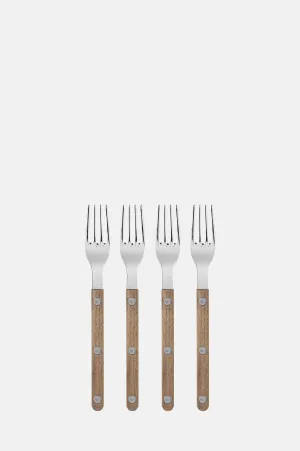 Set/4 Cake Forks Bistrot Teak