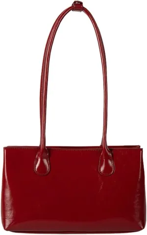 Shiny Vegan Leather Tote Bags for Women Underarm Hobo Handbag Chic Clutch Purse Ladies Shoulder Bag for Shopping Work 2025