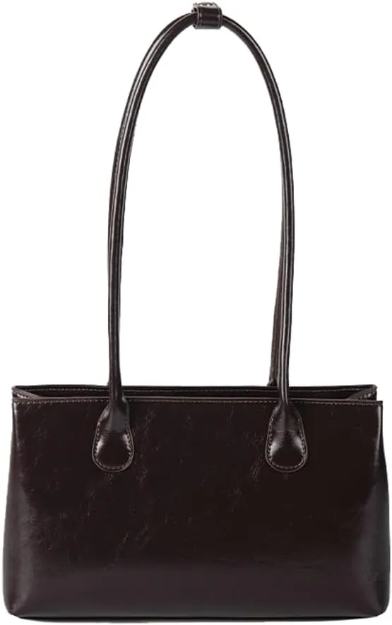 Shiny Vegan Leather Tote Bags for Women Underarm Hobo Handbag Chic Clutch Purse Ladies Shoulder Bag for Shopping Work 2025