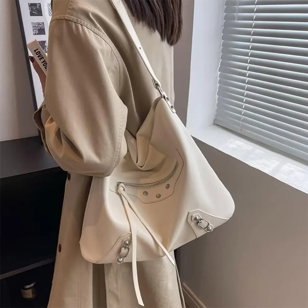 Shoulder Bag for Women Stylish Top Handle Bag Daily Hobo Handbag Minimalist Bucket Work Bag PU Leather Tote Travel Bag