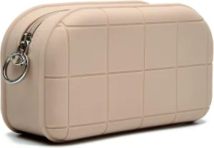 Silicone Makeup Bag Travel Cosmetic Bag Stuff Bag Makeup Pouch Cute Makeup Organizer Versatile Zipper Pouch For Women (Khaki 2)
