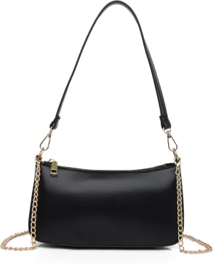 Small Shoulder Bag for Women Trendy Purse Retro Vegan Leather Hobo Purses Clutch Tote HandBags with Zipper Closure
