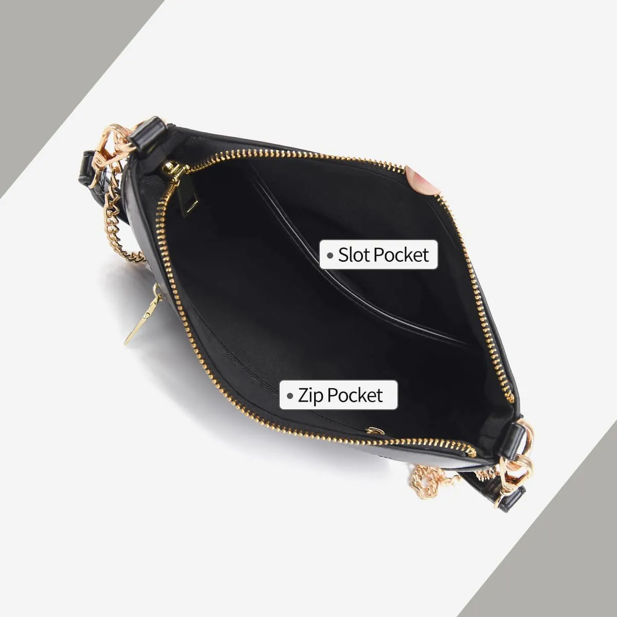 Small Shoulder Bag for Women Trendy Purse Retro Vegan Leather Hobo Purses Clutch Tote HandBags with Zipper Closure