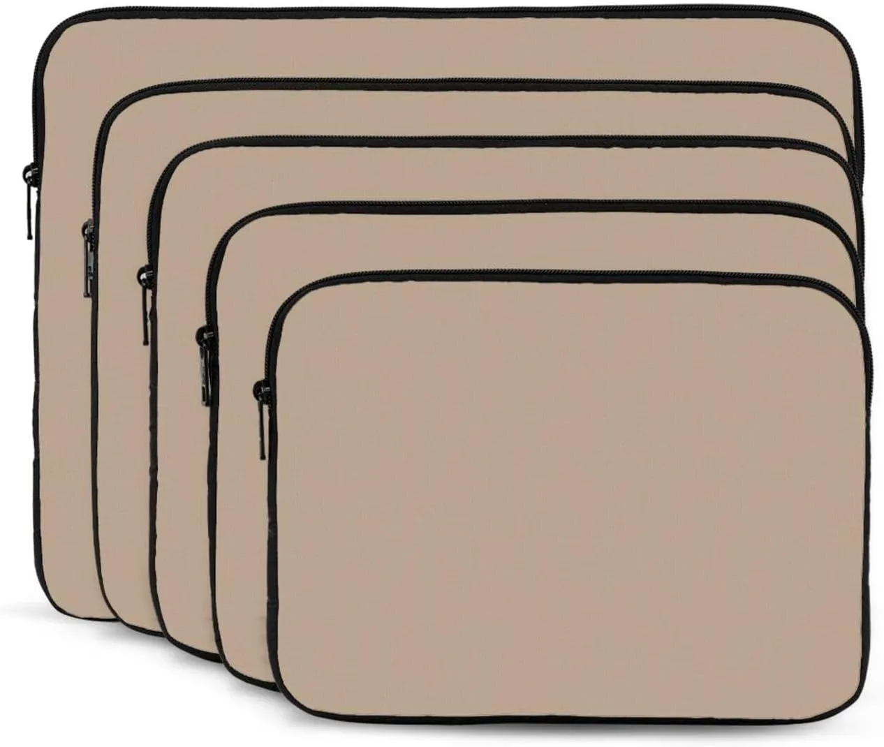 Solid Color Light Brown Laptop Inner Bag Laptop Sleeve Case Briefcase Carrying Laptop Cover