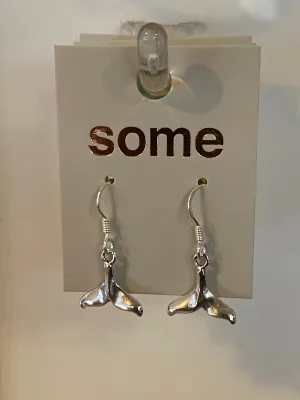 Some Sterling Silver Whale Tail Hook Earrings x972