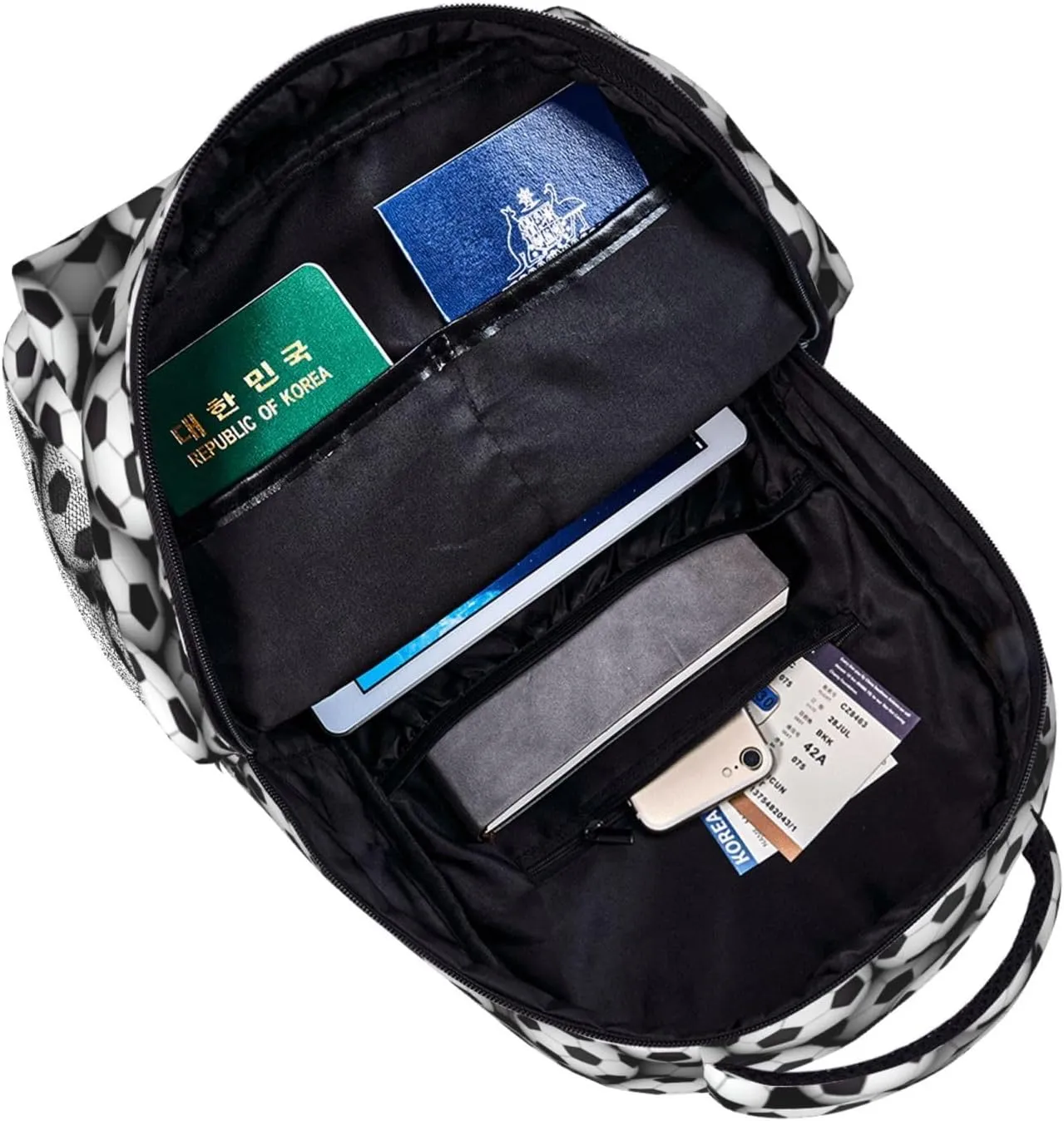 Sports Football Soccer Backpack Lightweight Double Shoulder Backpack Casual Laptop Backpacks For Women Men Travel