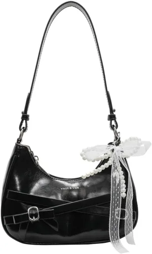 Stylish Retro PU Leather Cross Body Bag Adjustable Strap Shoulder Bag Cross Design Hobo Bags for Women 2025