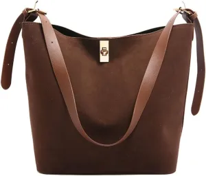 Stylish Women's Casual Handbag Bucket Shoulder Purse PU Leather Underarm Purses Crossbody Bags for Various Occasion