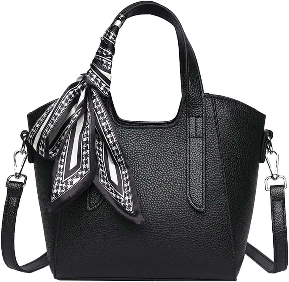 Synthetic Leather Bucket Bags for Women Trendy Hobo Handbags with Removable Shoulder Strap Sling Bags for Daily