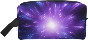 Toiletry Bag for Women Men Dopp Kit Travel Makeup Bag Make Up Organizers Cosmetic Bag Purple Blue Light Rays Hanging Toiletry Bag Shaving Bag with Large Capacity for Travel, Purple Blue Light Rays,