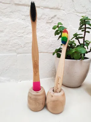 Toothbrush Holder Wooden Stand Pack Of 5