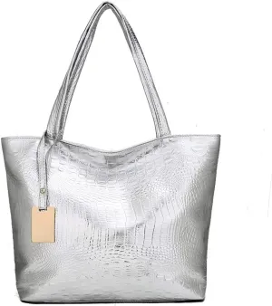 Tote Bag For Women Artificial Leather Solid Color Stone Pattern Phone Bag Shoulder Bag Hand Bag For Shopping Travel W