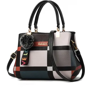Tote Bag For Women Color Block Crossbody Handbags Ladies Shoulder Bag Messenger Bag Handbag For Shopping Travel Essential X