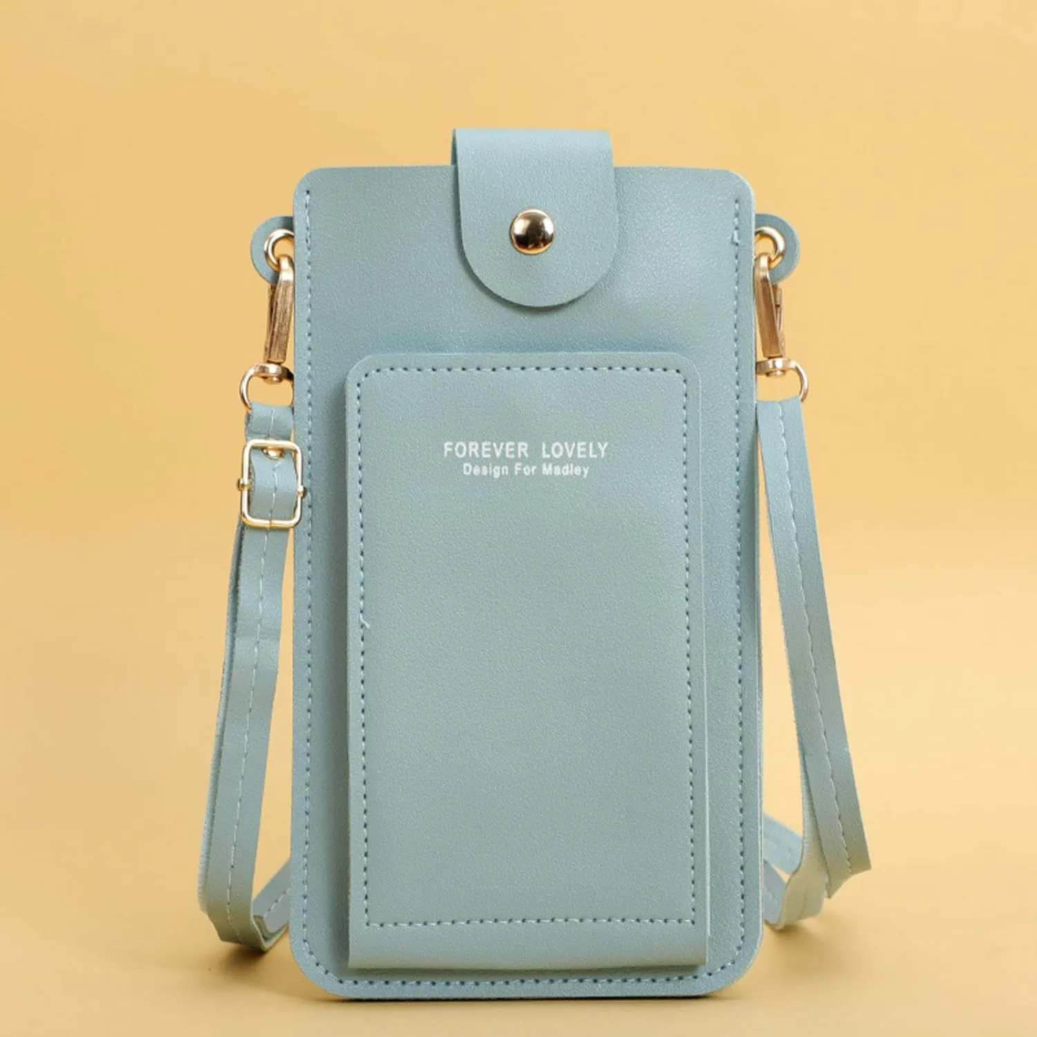 Tote Handbag Purse Solid Color Hasp Transparent Operation Ccreen Phone Bag Shoulder Bag Messenger