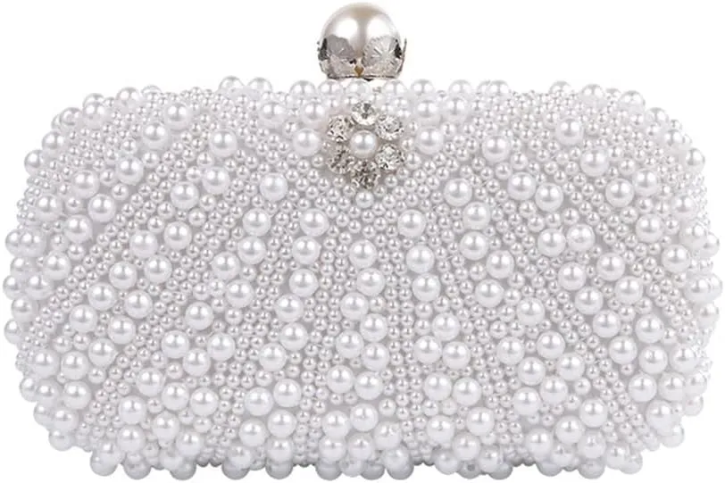 Trend Temperament Pearl Dinner Bag Chain Shoulder Bag Elegant Girl Exquisite Hand-held Evening Bag