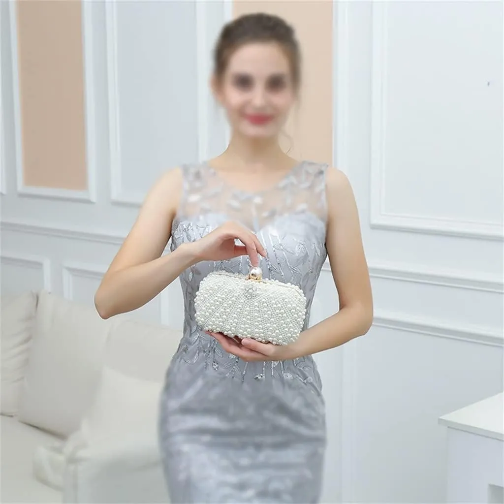 Trend Temperament Pearl Dinner Bag Chain Shoulder Bag Elegant Girl Exquisite Hand-held Evening Bag
