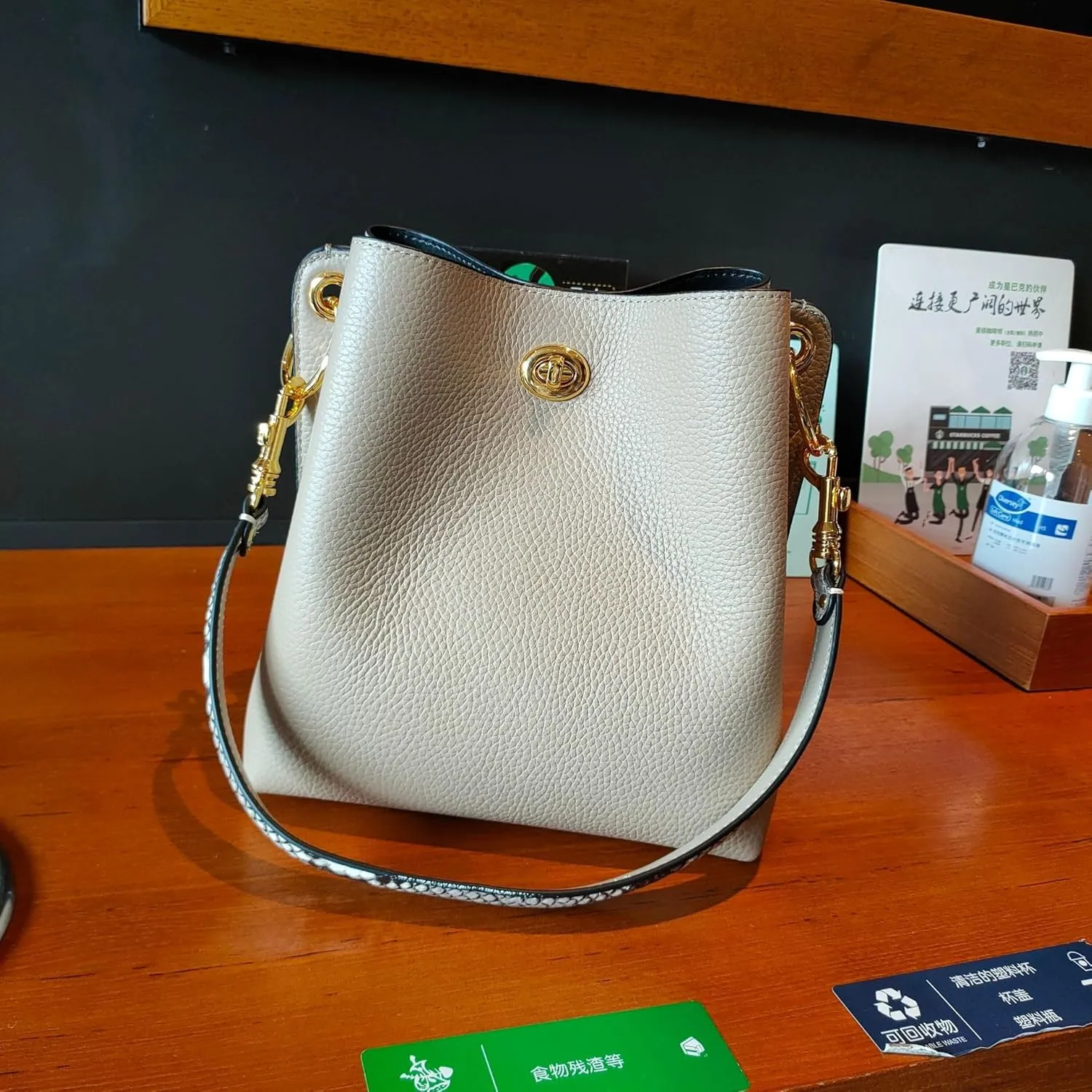 Trendy bucket bag for women,genuine leather shoulder bag,tote,simple and versatile crossbody bag with two straps.Hobo Purse,