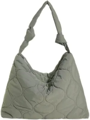 Trendy Puffy Bag Crossbody for Women Puffer Tote Puffer Quilted Hobo Shoulder Top-Handle Bags
