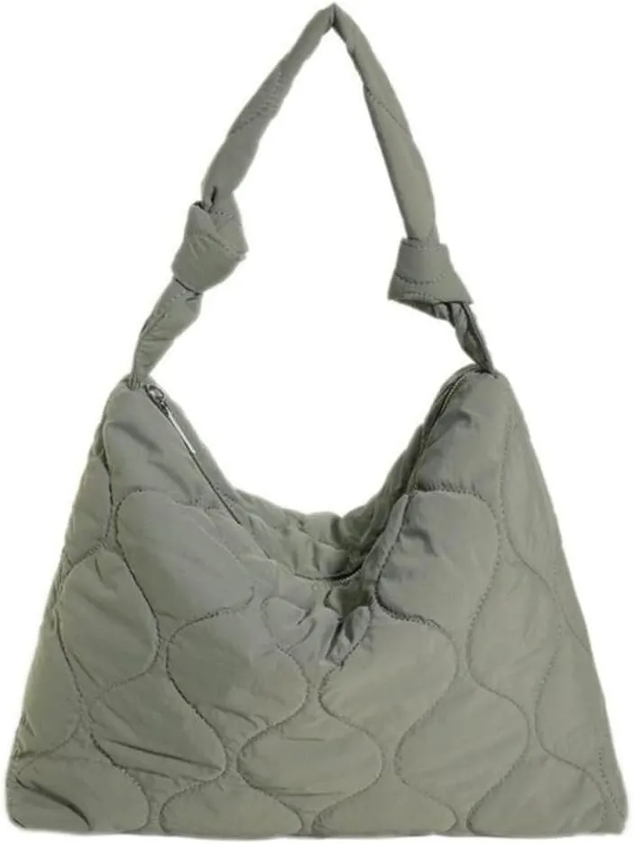 Trendy Puffy Bag Crossbody for Women Puffer Tote Puffer Quilted Hobo Shoulder Top-Handle Bags