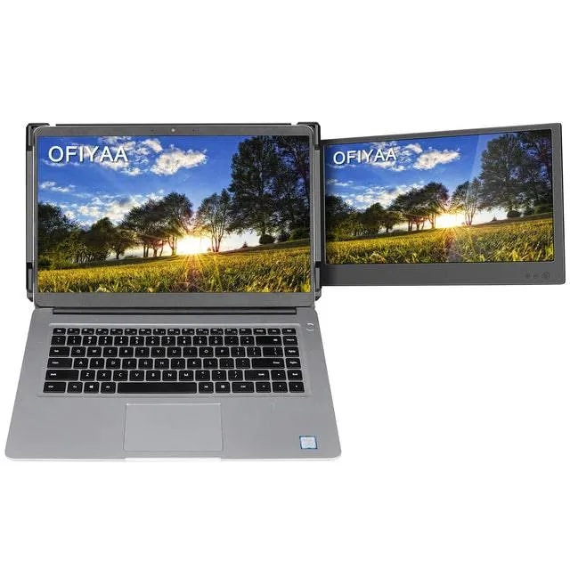 Triple Laptop Monitor Extender 12inch 1920x1080 Dual Portable IPS Monitor USB-C HDMI