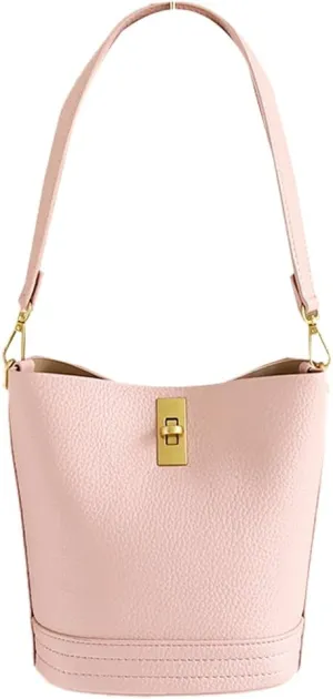 Vegan Leather Shoulder Bags for Women Bucket Crossbody Bag Casual Tote Purse Handbag Elegant Top Handle Satchel