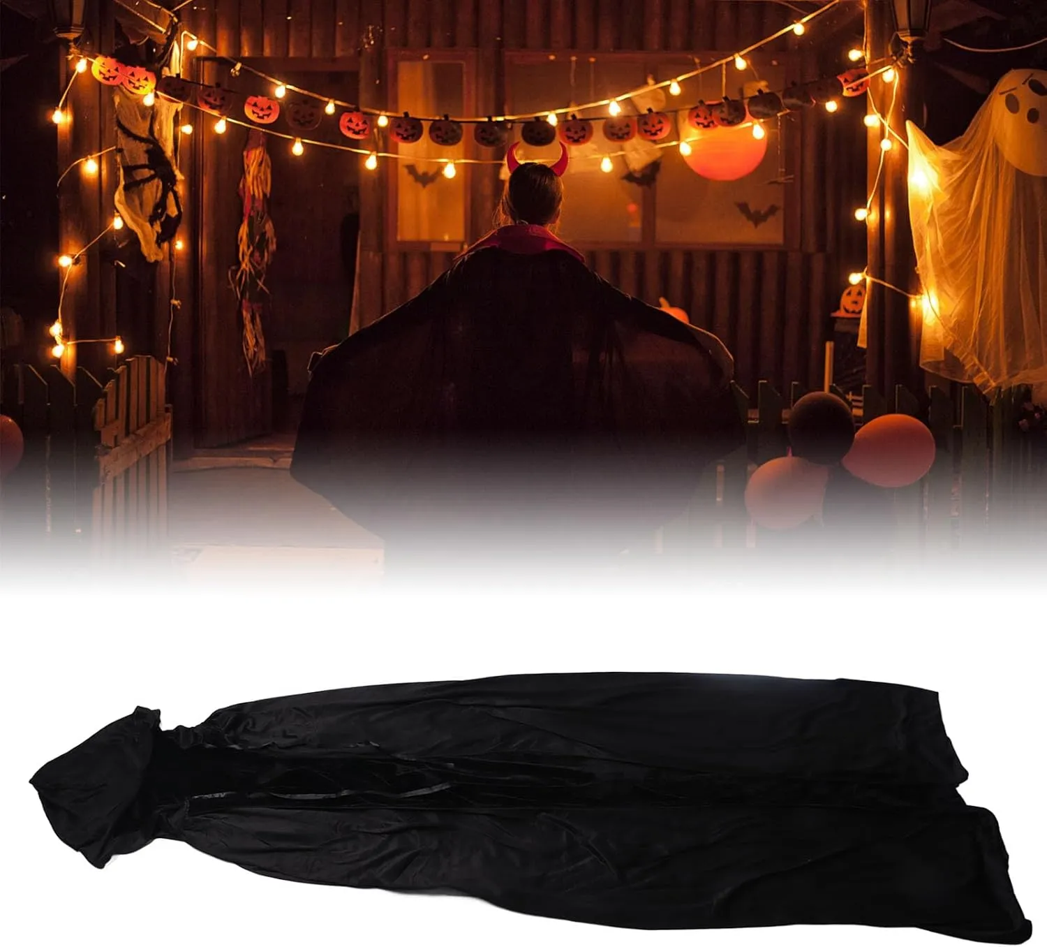 Velvet Hooded Cloak, Great to Wear for All Seasons, Unisex Halloween Party Cosplay Costume Hooded Cloak Versatile Cloak for