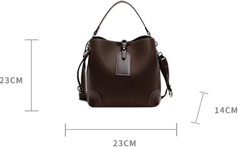 Ventilate Bucket Bags with Large Capacity Casual Handbags for Women Simple Trendy Bucket Bags for Daily Life