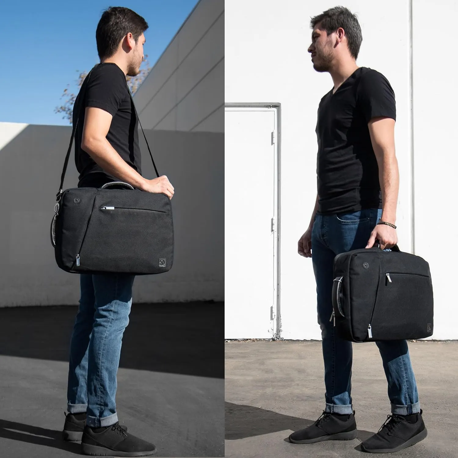 Versatile 12-inch Laptop Backpack - Convertible Design for MacBook Pro/Air, Dell XPS, HP Spectre, Lenovo - Water-Resistant, Ideal Organizer Bag for Professionals