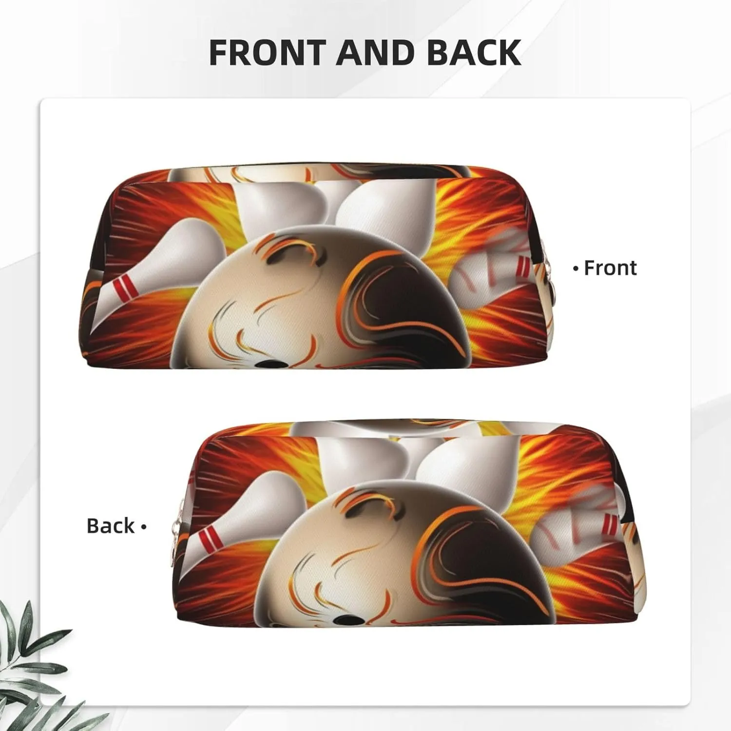 Vintage Sport Bowling Ball Makeup Bag Travel Cosmetic Bag for Women Men Pencil Case Zipper Toiletry Bag Purse