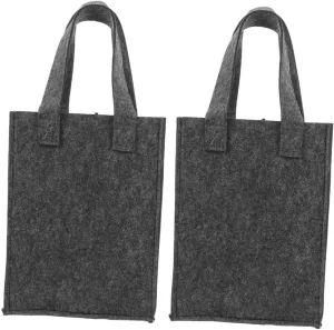 VOSAREA Wine Bottle Carrier Felt Bags Red Wine Tote Bag Elegant Pouch Portable
