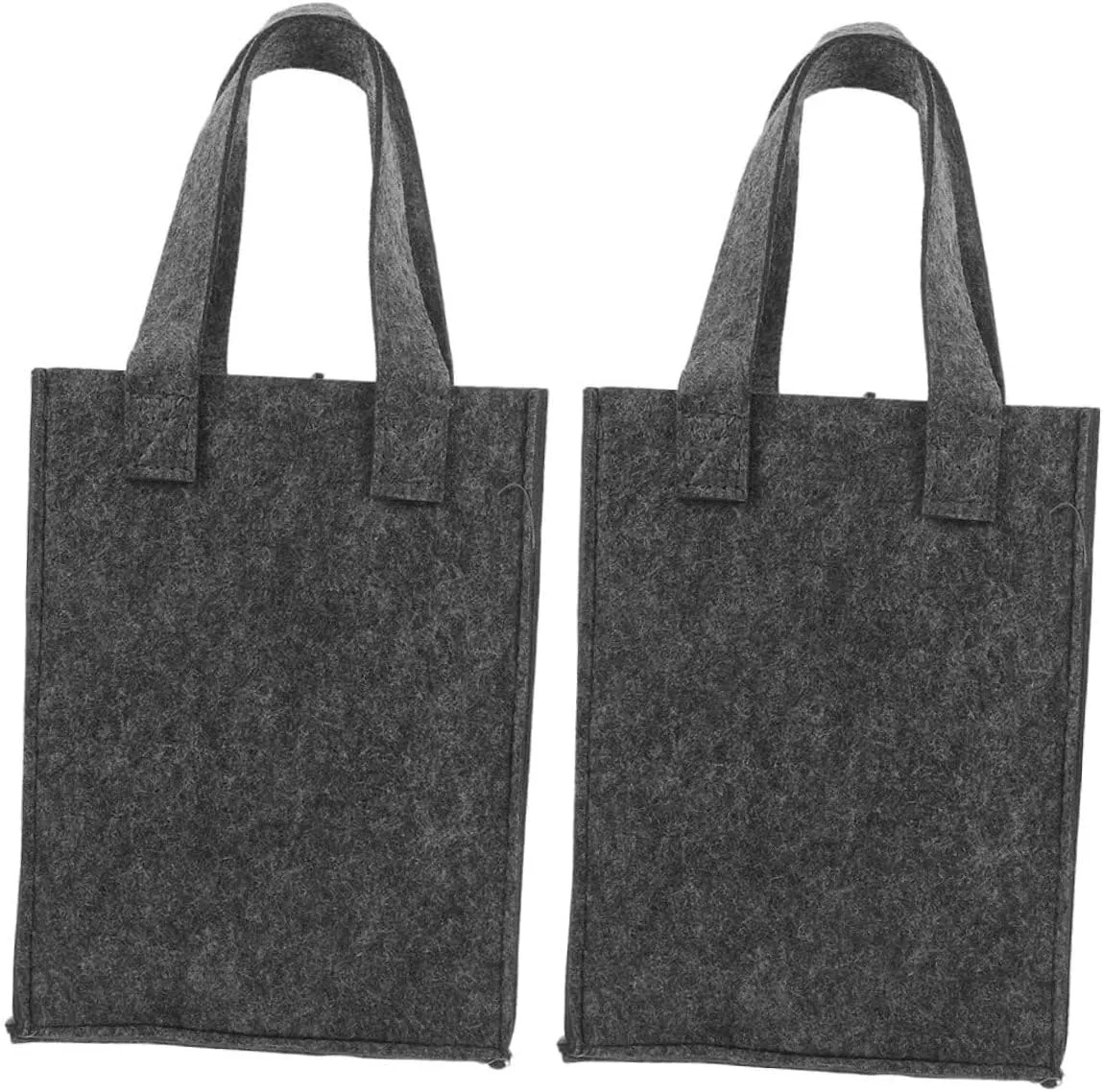 VOSAREA Wine Bottle Carrier Felt Bags Red Wine Tote Bag Elegant Pouch Portable