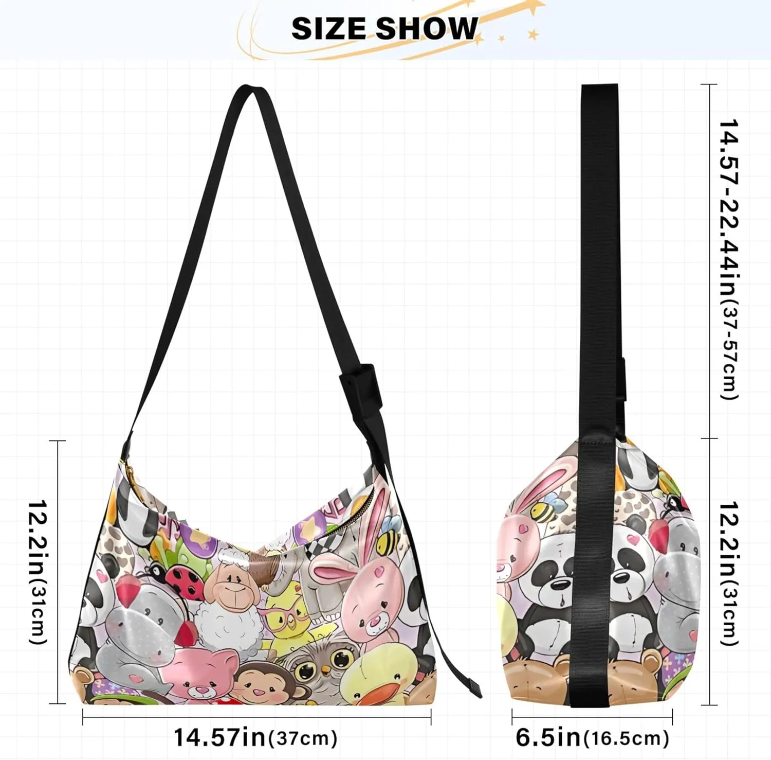 Watercolor Leopard Skin Brown Ladies Leather Purses Hobo Women's Large Purse Stylish Animal Print Designer Hobo Bags