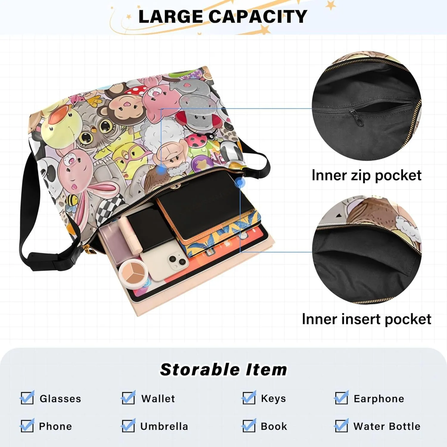 Watercolor Leopard Skin Brown Ladies Leather Purses Hobo Women's Large Purse Stylish Animal Print Designer Hobo Bags