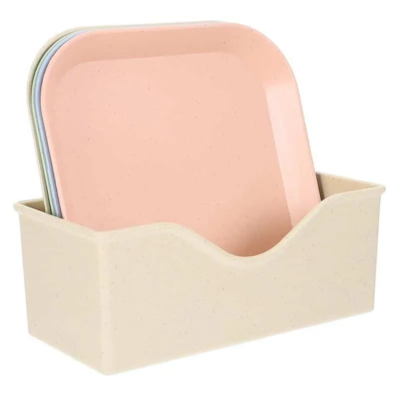 Wheat Straw Geomeric Mini Plate 5 Pcs Set