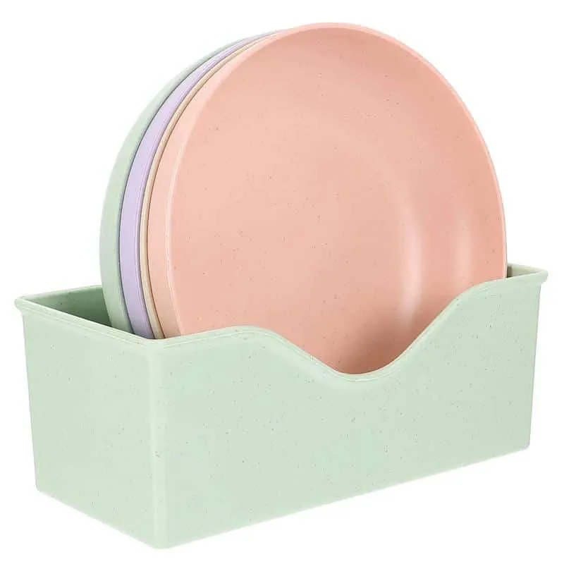 Wheat Straw Geomeric Mini Plate 5 Pcs Set