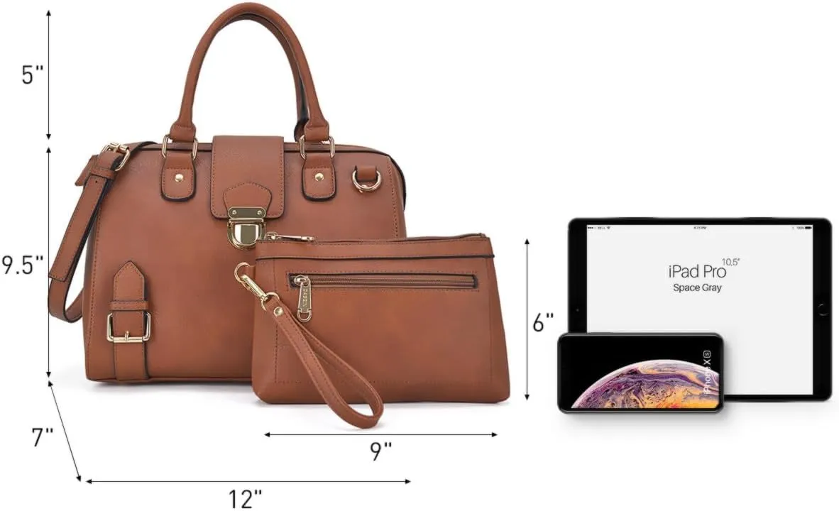 Women Barrel Handbags Purses Satchel Bags Top Handle Shoulder Bags Vegan Leather Work Bag (Crocodile Purple   Clutch)