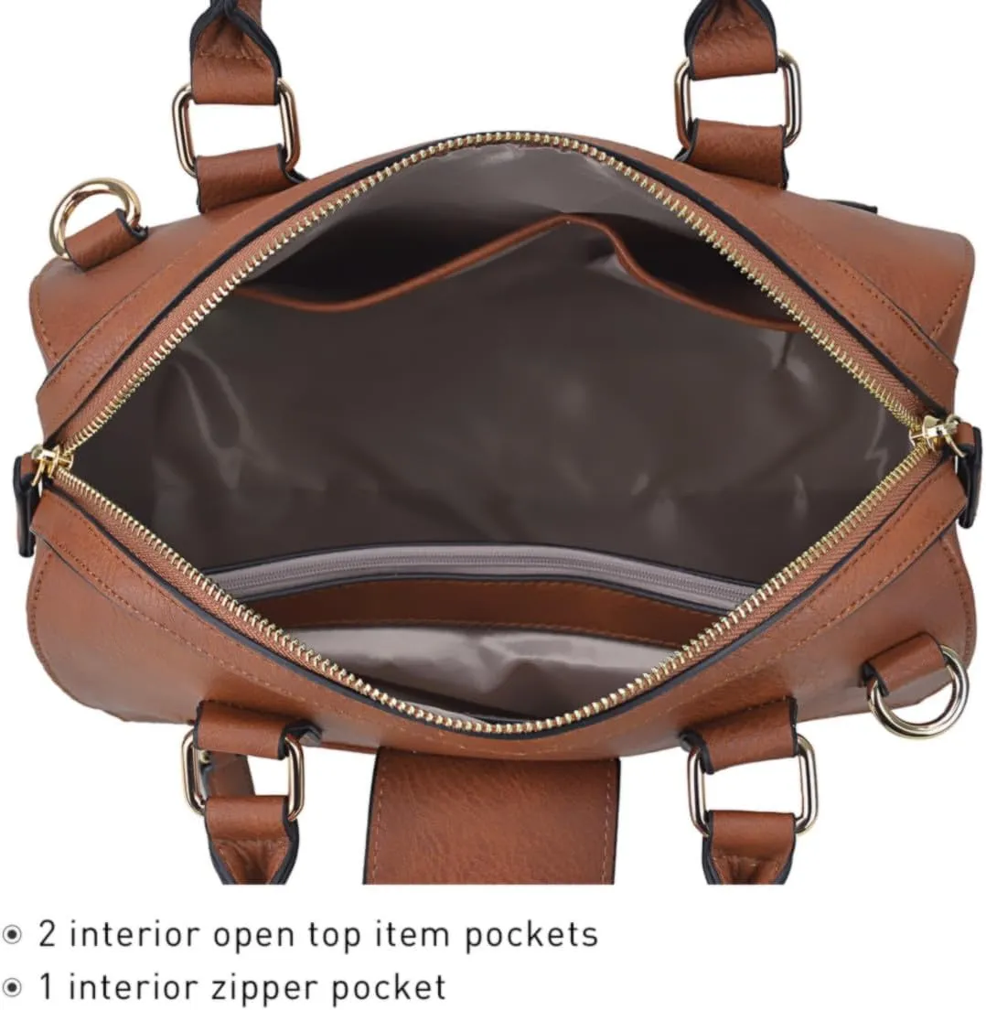 Women Barrel Handbags Purses Satchel Bags Top Handle Shoulder Bags Vegan Leather Work Bag (Crocodile Purple   Clutch)