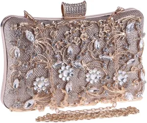 Women Clutch Bag Banquet Bag Hollow Set Diamond Evening Bag Red Carpet Clutch