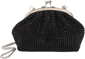 Women Evening Clutch Bag Fashion Rhinestones Evening Bags Chain Strap Stylish Crossbody Bag Large Capacity Elegant H