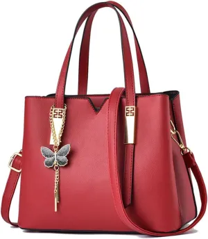 Women Leather Satchel Bags Top Handle Purse and Handbag Fashion Ladies Crossbody Bags Casual Tote Shoulder Bag (Blue)