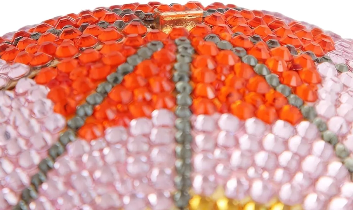 Women Luxury Rhinestone Evening Bag Balloon Crystal Clutch Purse Stylish Handbag for Concert Festival Celebration